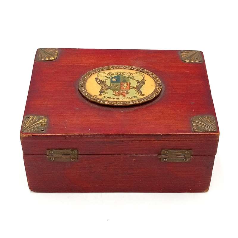 Vintage United South Africa wooden trinket box