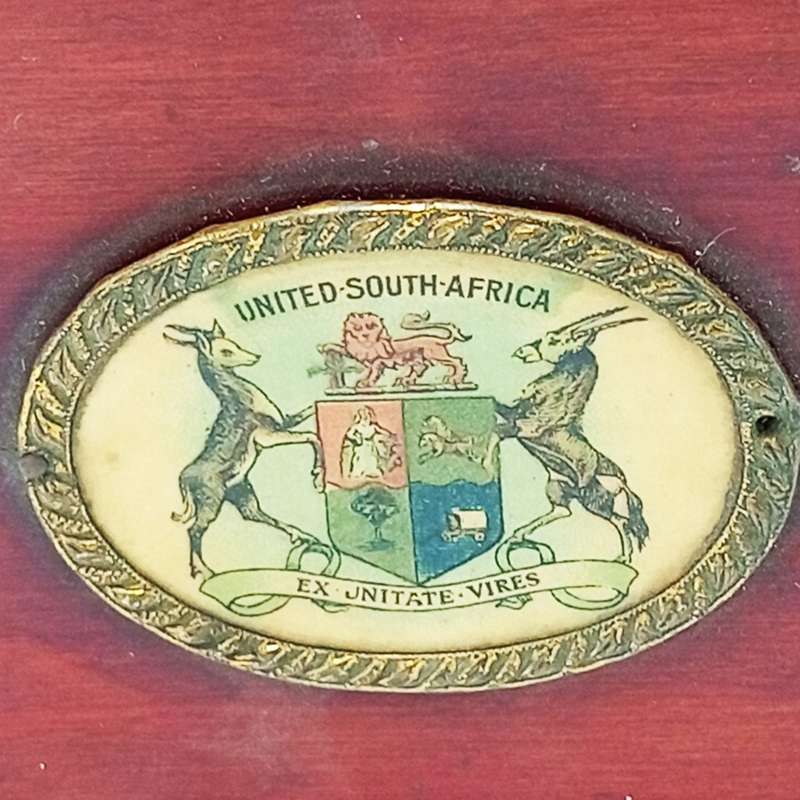 Vintage United South Africa wooden trinket box