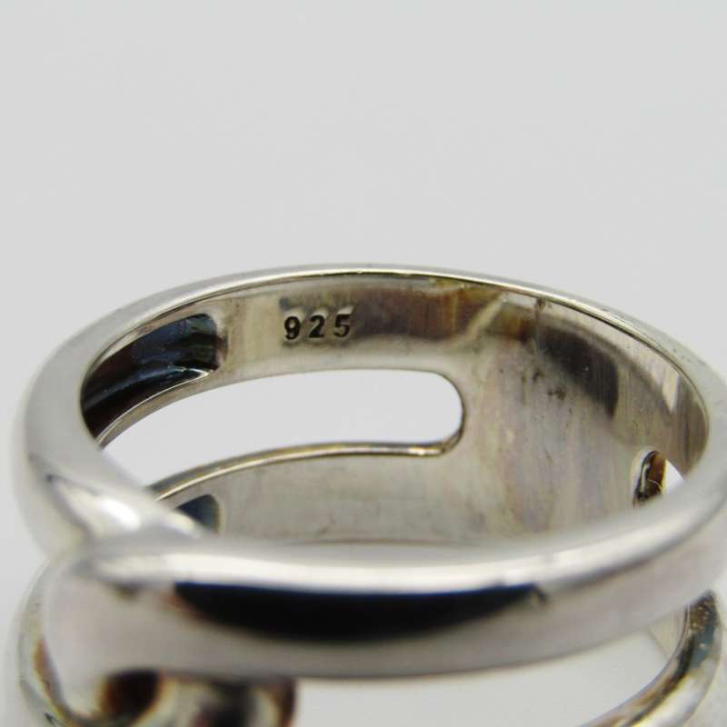 Bulky Sterling Silver ring - Size T - 8,4g