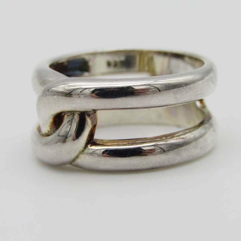 Bulky Sterling Silver ring - Size T - 8,4g