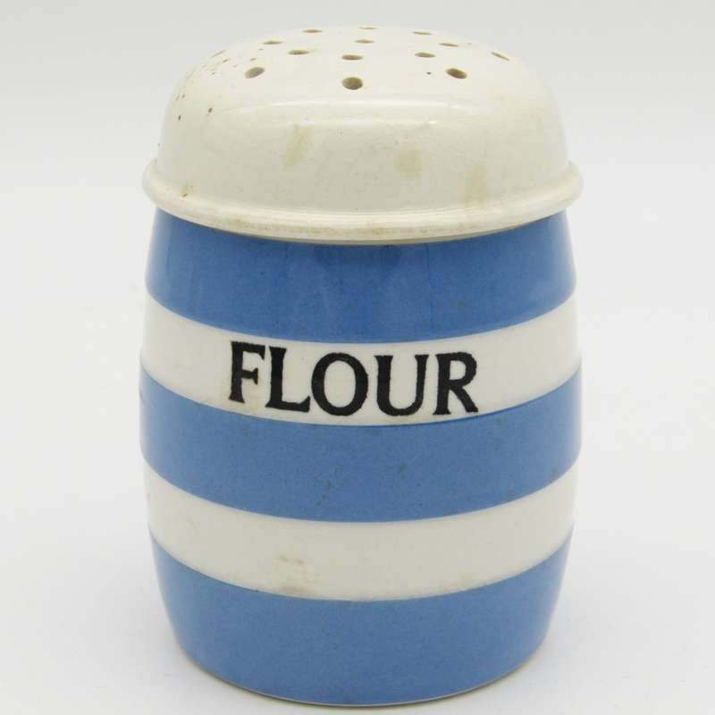 Vintage TG Green and Co. Cornish ware porcelain flour shaker