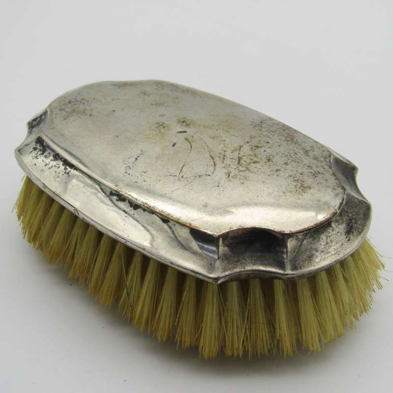 Vintage Sterling silver clothing brush
