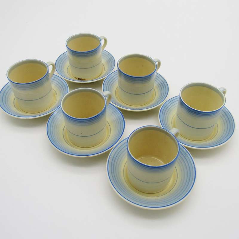 Antique Art Deco Royal Doulton 16-piece coffee set
