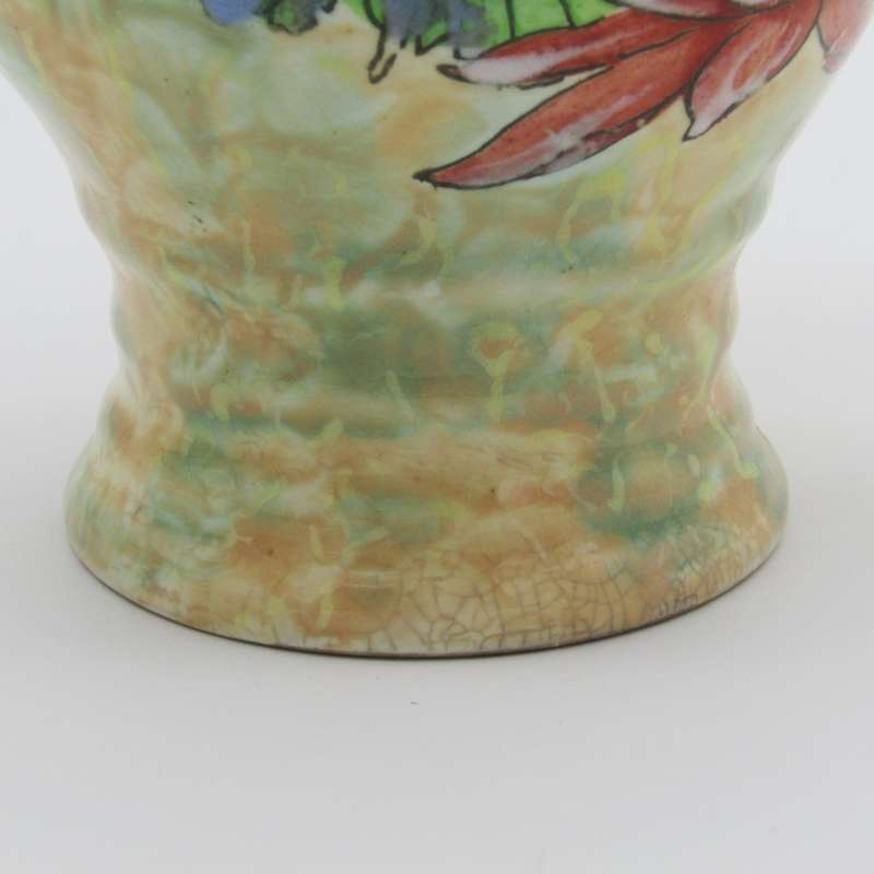 Vintage Royal Doulton Porcelain pitcher with flower design - fine hairline cracks - Height 19 cm