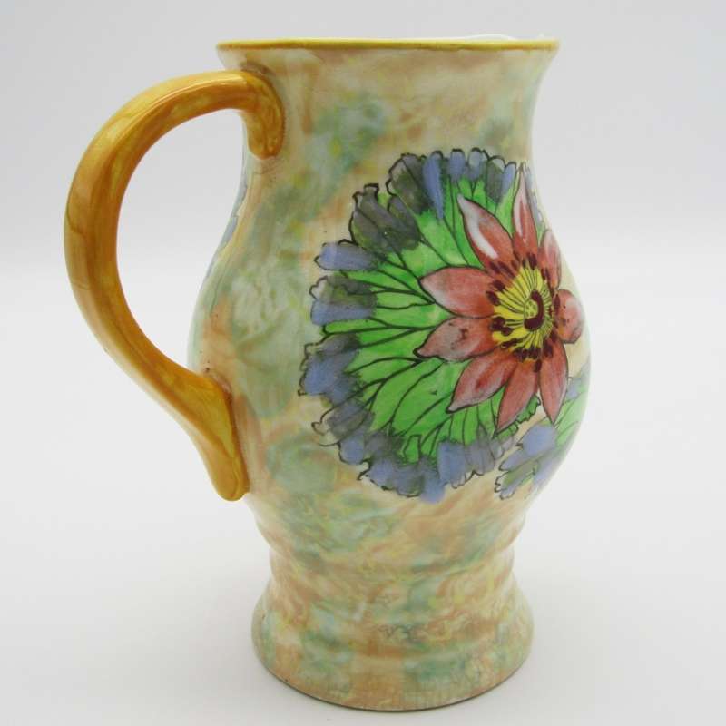 Vintage Royal Doulton Porcelain pitcher with flower design - fine hairline cracks - Height 19 cm