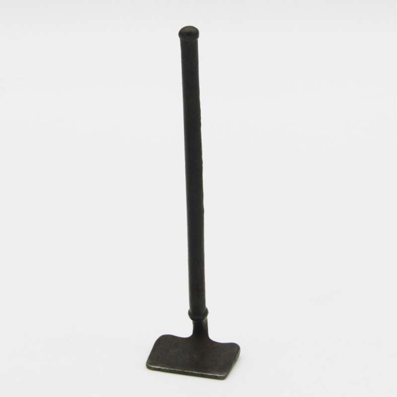 Antique miniature cast iron rake and garden hoe