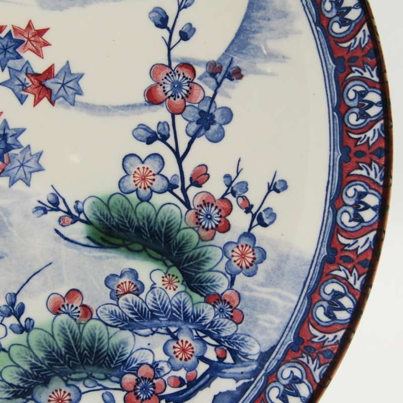 Vintage Imperial Imari porcelain charger plate - diameter 32 cm
