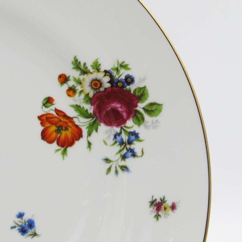 Vintage Dresden porcelain plate with flower design - diameter 30 cm