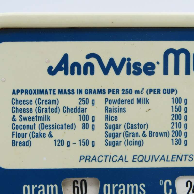 Vintage AnnWise Metricmaid kitchen cooking measurement conversion tool