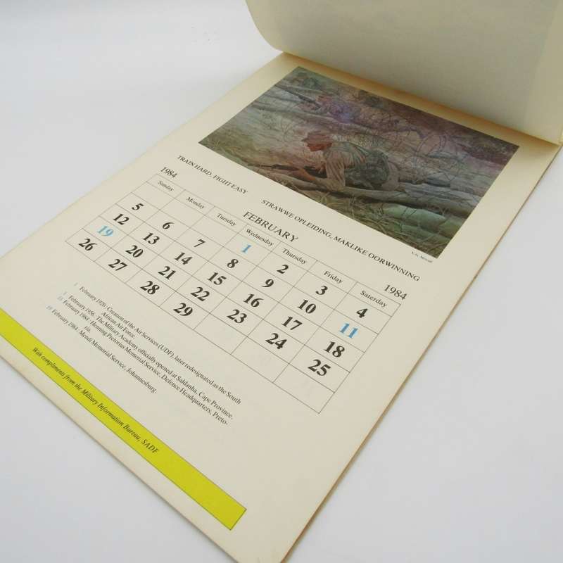1984 Calendar issuedb by South Africa Defence Force