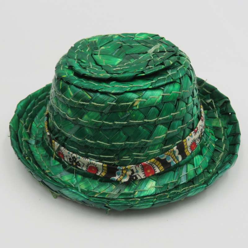 Vintage Top Flite set of 4 straw coaster hats in box - circa 1960`s