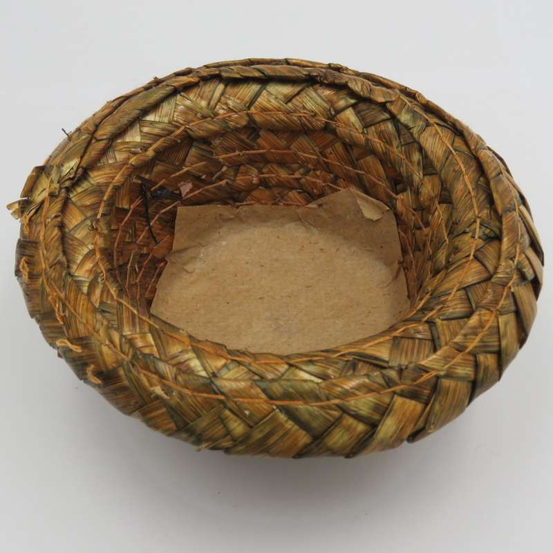 Vintage Top Flite set of 4 straw coaster hats in box - circa 1960`s