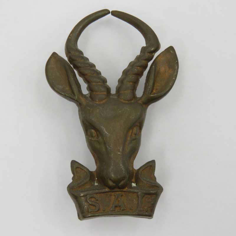 SADF Large brass bokkop Infantry cap badge