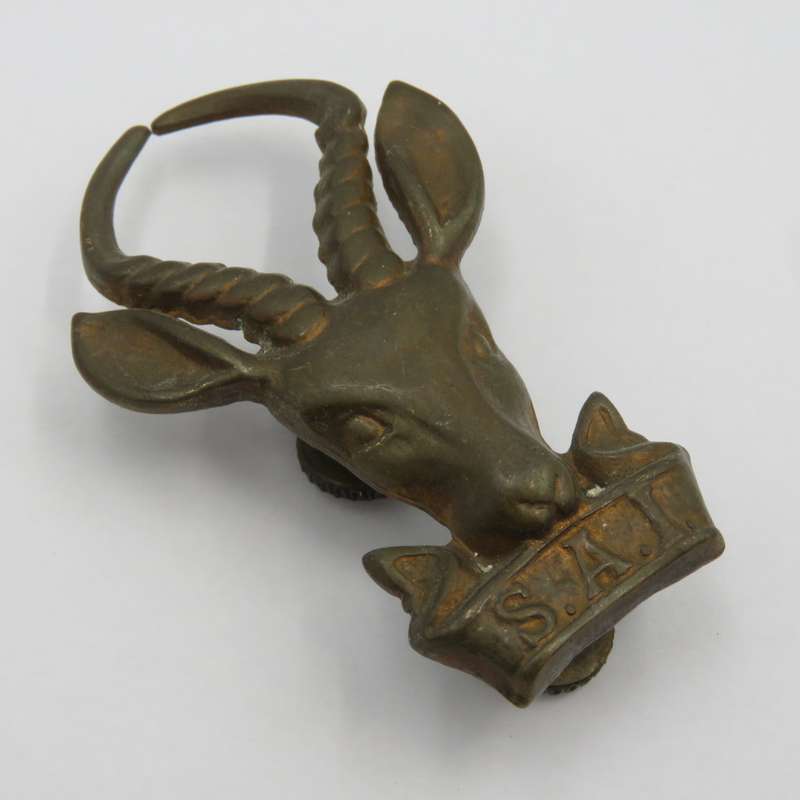 SADF Large brass bokkop Infantry cap badge