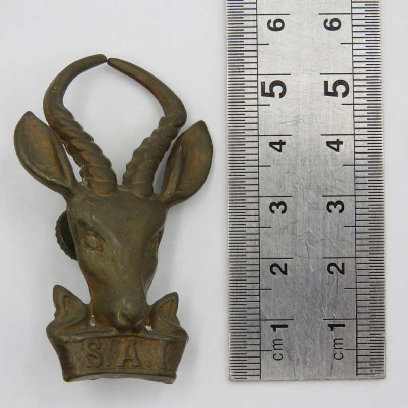 SADF Large brass bokkop Infantry cap badge