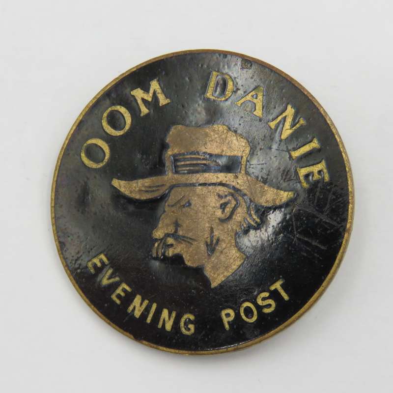 Vintage Oom Danie Evening post enamelled badge