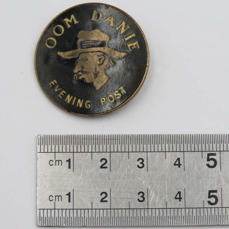 Vintage Oom Danie Evening post enamelled badge