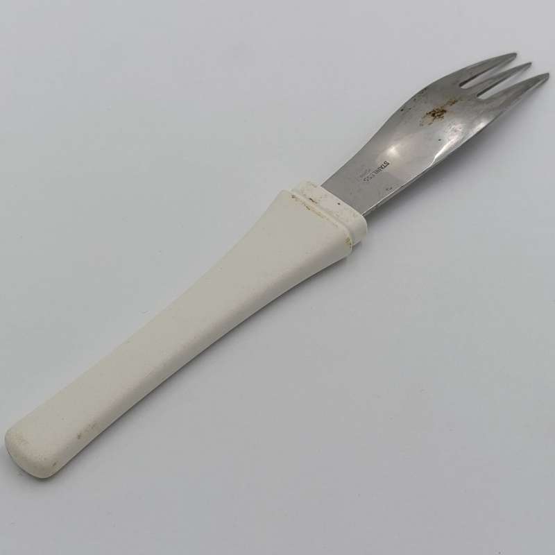 Vintage picnic knife and fork set with salt and pepper shakers