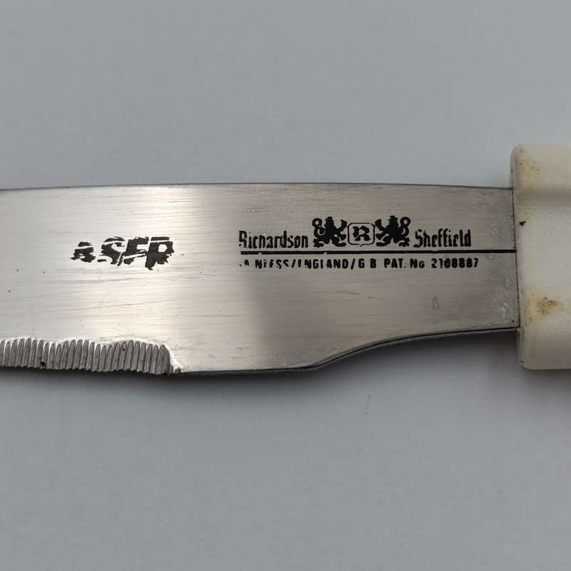 Vintage picnic knife and fork set with salt and pepper shakers