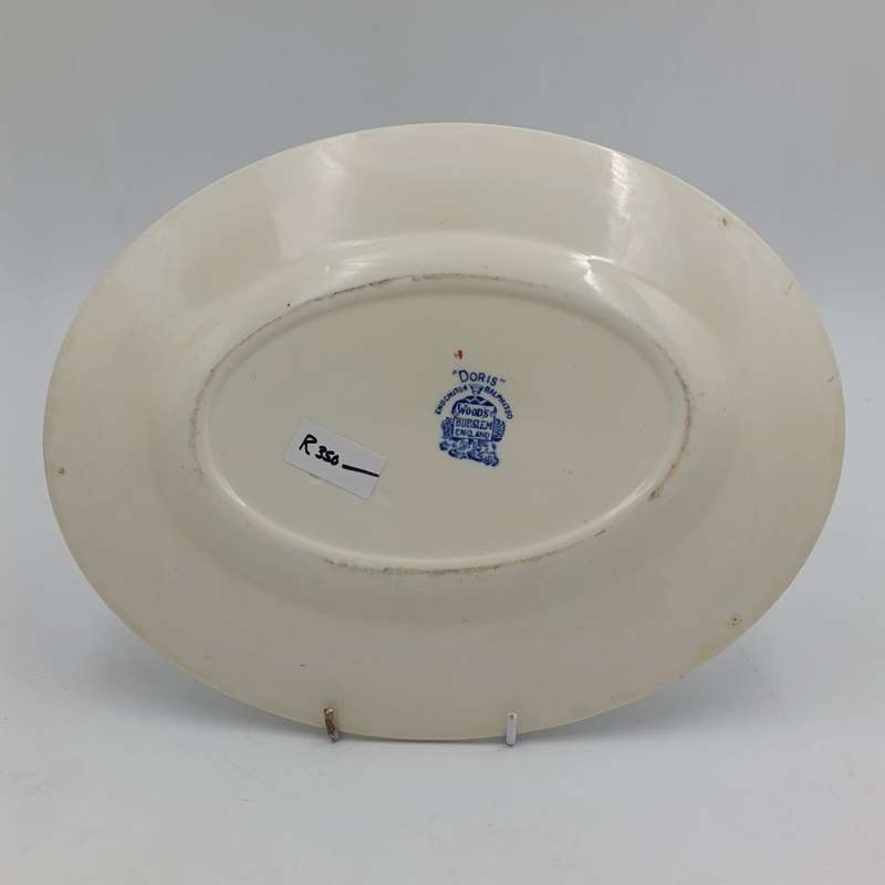 Antique Wood`s Burslem Doris pattern small oval snack platter