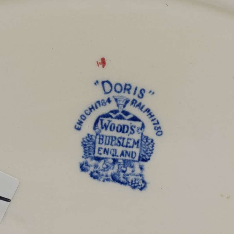 Antique Wood`s Burslem Doris pattern small oval snack platter