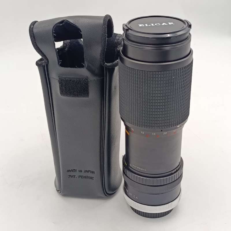 Vintage Elicar MC 80-205mm 1:3.8 Quick Macro lens in pouch - lens is clean