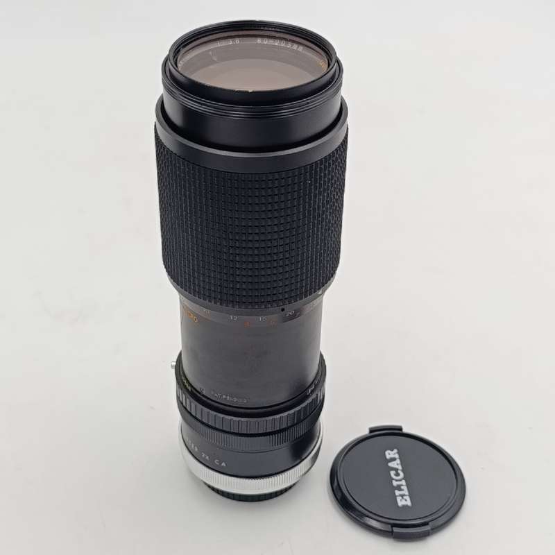 Vintage Elicar MC 80-205mm 1:3.8 Quick Macro lens in pouch - lens is clean