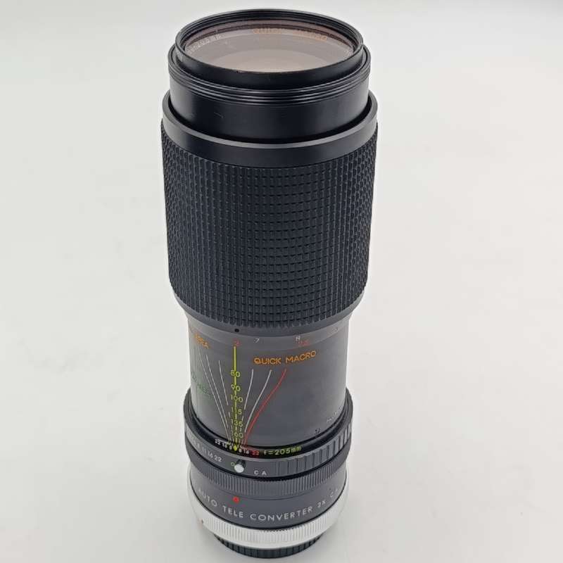 Vintage Elicar MC 80-205mm 1:3.8 Quick Macro lens in pouch - lens is clean
