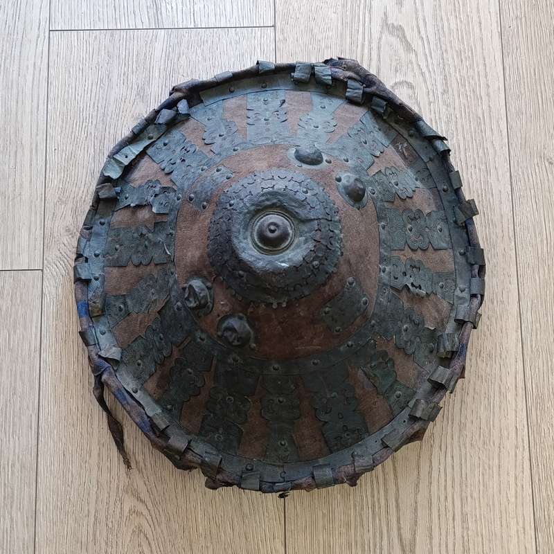 Antique 18th Century Ethiopian Amhara Shield and Shotel - used in Battle of Magdala