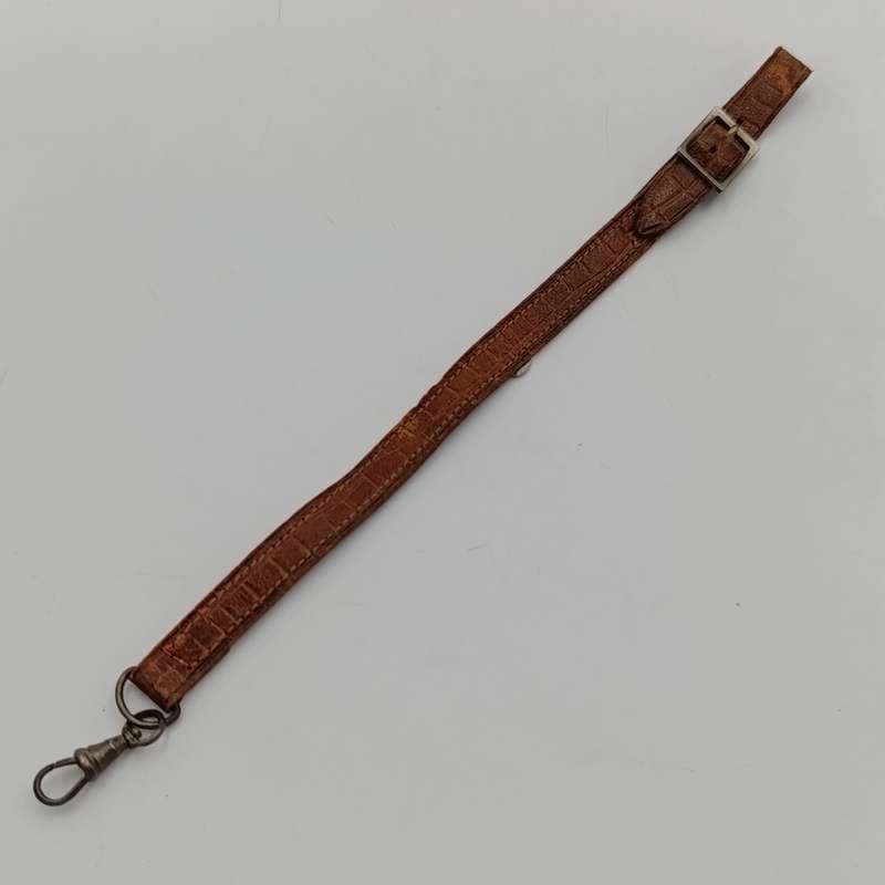 Vintage Leather pocketwatch fob