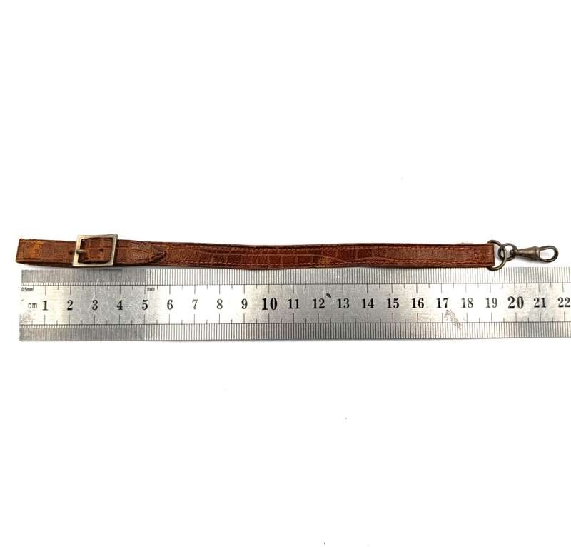Vintage Leather pocketwatch fob