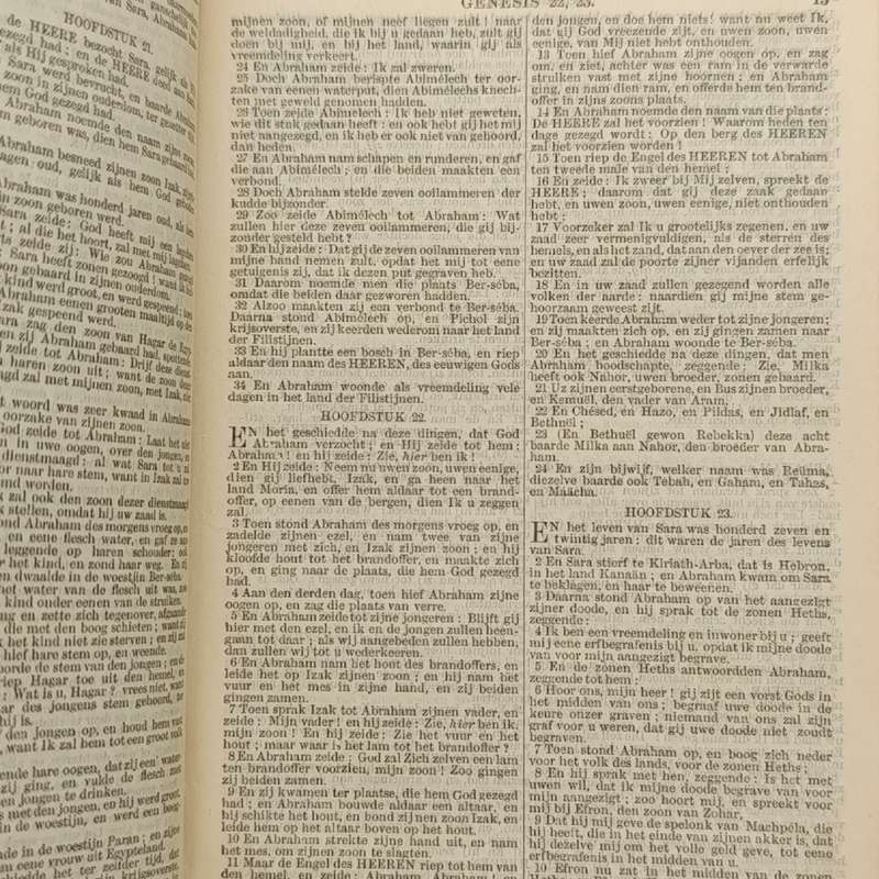 Antique Bible - 1898 Dutch translation
