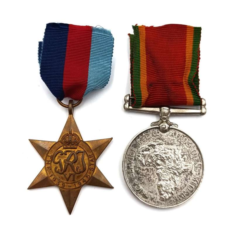 Pair of WW2 medals issued to 185579 J.D Herman