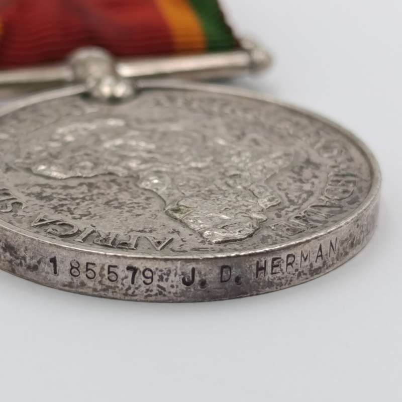 Pair of WW2 medals issued to 185579 J.D Herman
