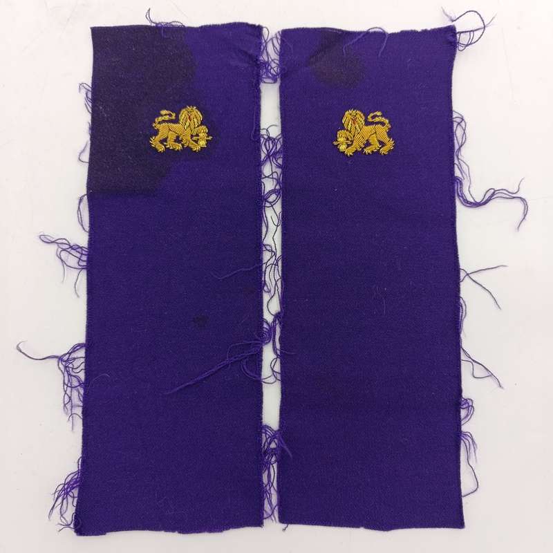 Pair of SA Navy Chaplain braided wire cloth rank badges as used for epaulettes