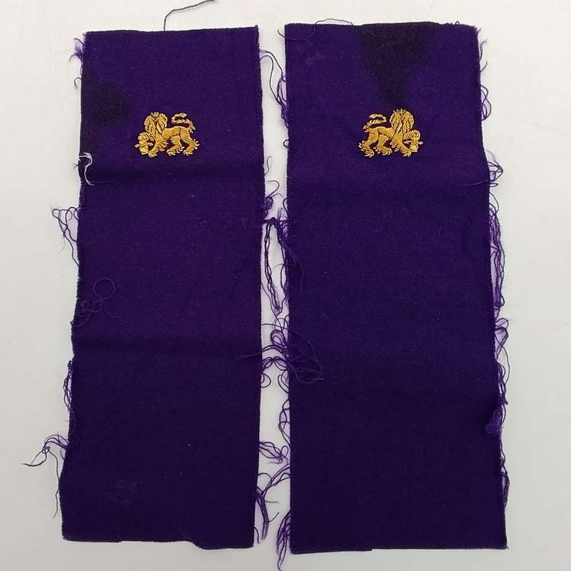 Pair of SA Navy Chaplain braided wire cloth rank badges as used for epaulettes