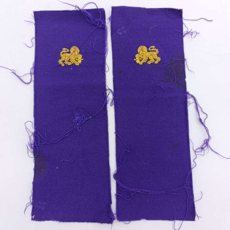 Pair of SA Navy Chaplain braided wire cloth rank badges as used for epaulettes