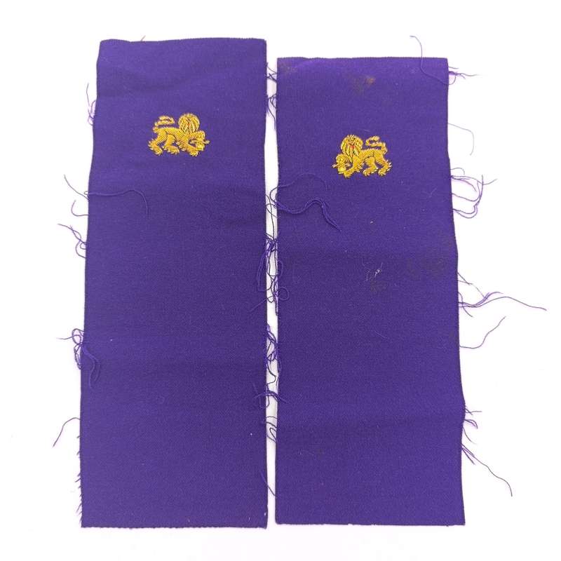 Pair of SA Navy Chaplain braided wire cloth rank badges as used for epaulettes