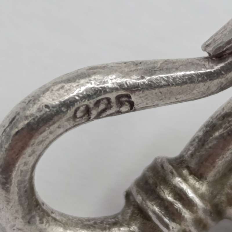 Vintage sterling silver High Quality Dragon Heads necklace - length 56.5cm - weighs 100g
