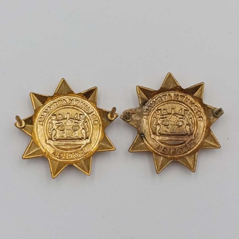 Pair of Bophuthutswana Police collar badges