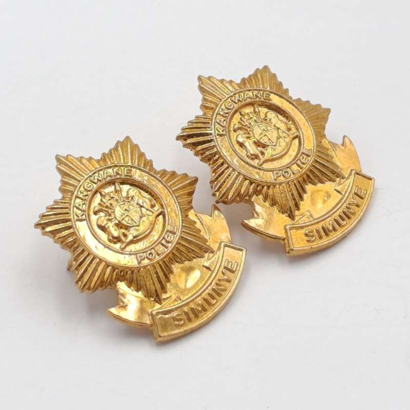 Pair of Kangwane Police collar badges