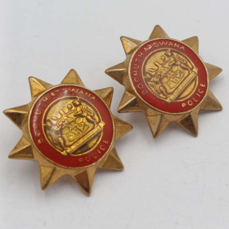 Pair of Bophuthatswana Police Collar badges