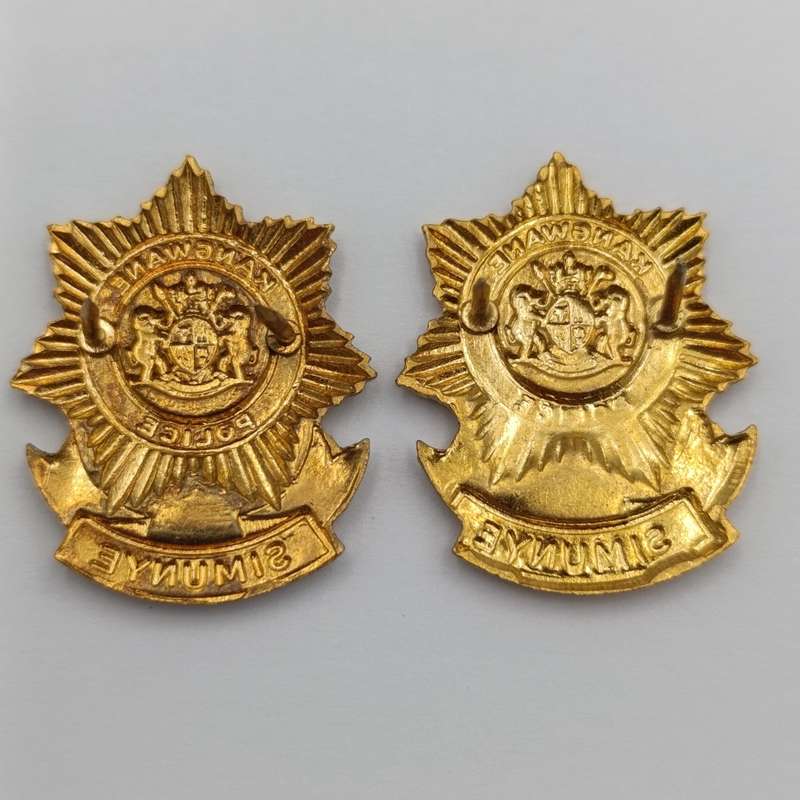 Pair of Kangwane Police collar badges