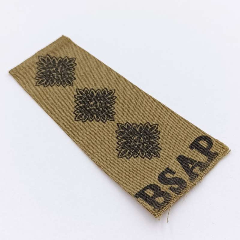Set of 8 Rhodesia BSAP rank epaulette cutouts on board backing