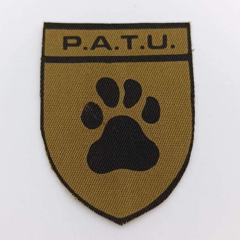 Rhodesia Police Anti Terrorism unit cloth badge on cardboard backing - not sure if authentic