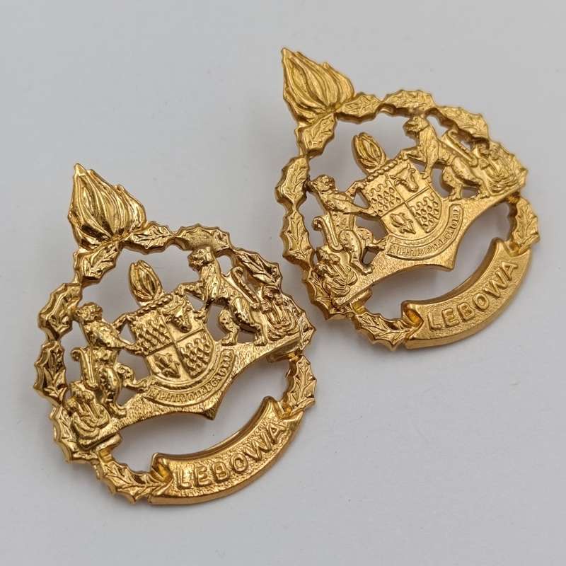 Pair of Lebowa Police warrant officer rank badges