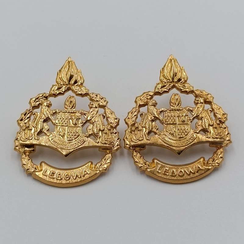 Pair of Lebowa Police warrant officer rank badges
