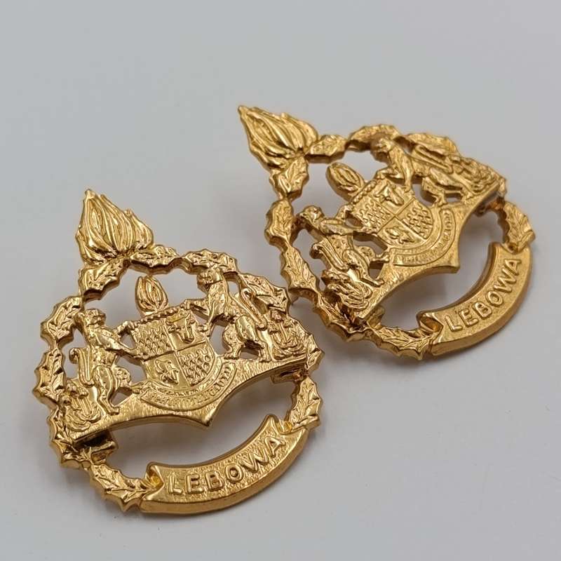 Pair of Lebowa Police warrant officer rank badges