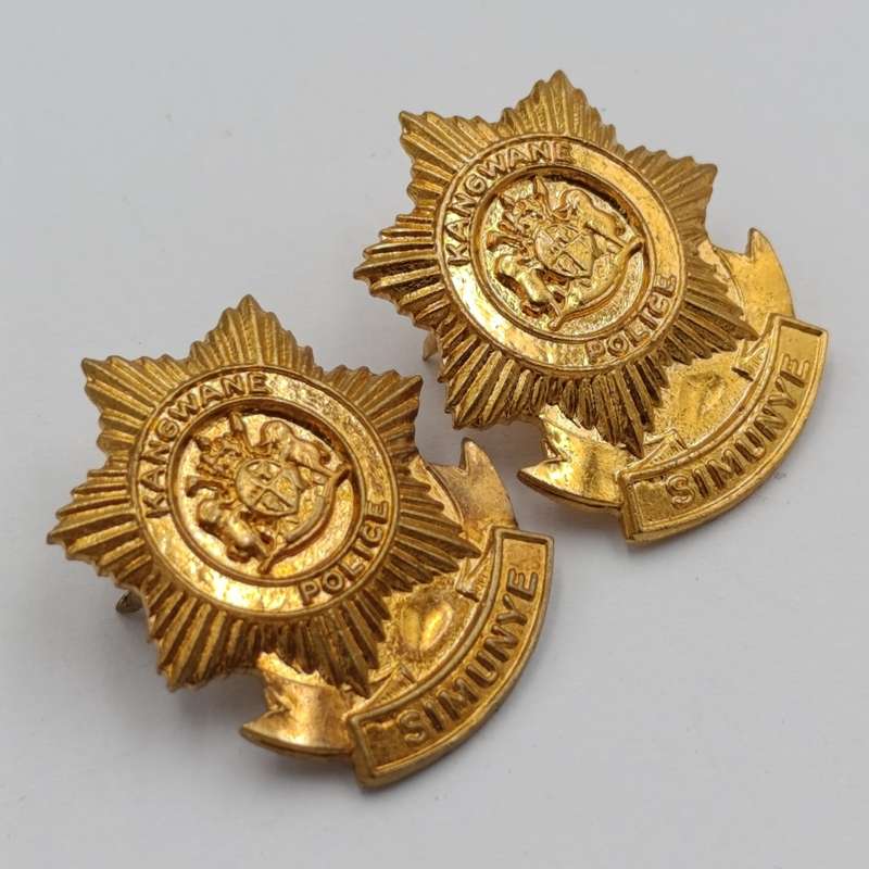 Pair of Kangwane Police collar badges