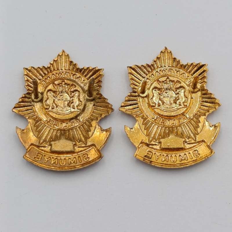 Pair of Kangwane Police collar badges